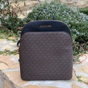 NWT Michael Kors signature LG Emmy backpack brown